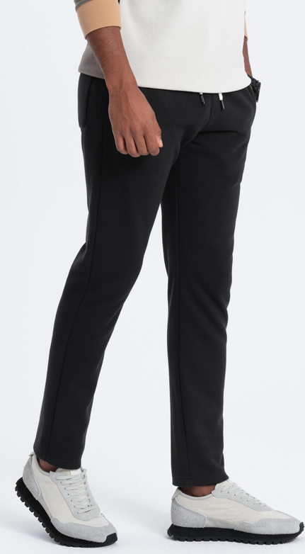 Czarne spodnie Ombre z bawełny w stylu casual