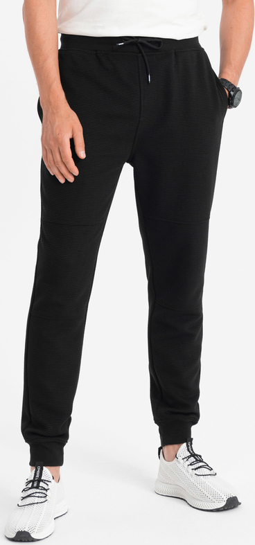 Czarne spodnie Ombre z tkaniny