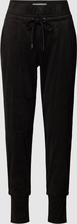 Czarne spodnie Raffaello Rossi ze skóry ekologicznej