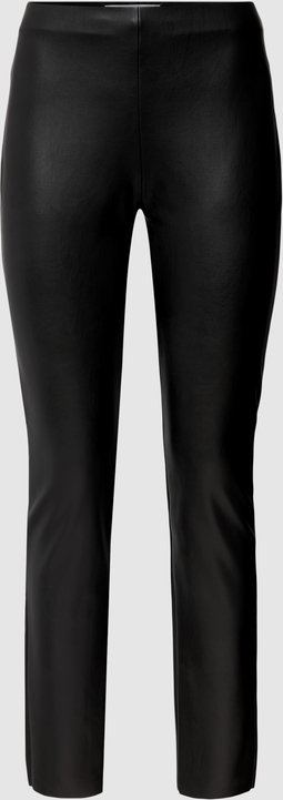 Czarne spodnie Raffaello Rossi ze skóry ekologicznej w stylu casual