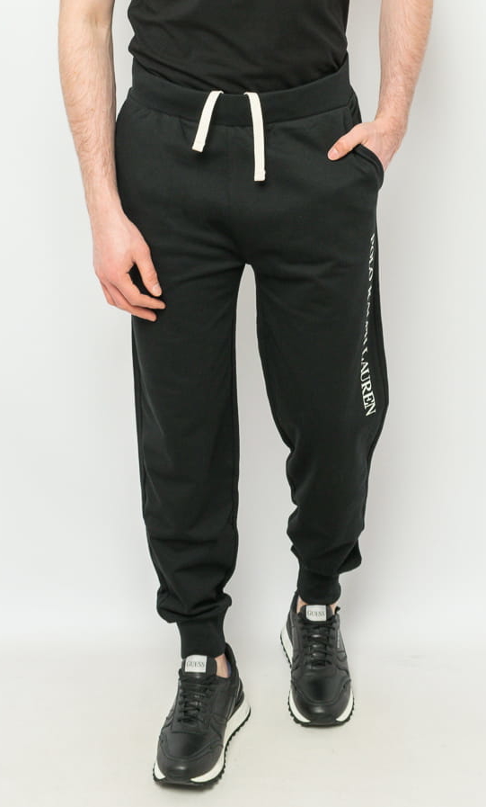 Czarne spodnie Ralph Lauren z dresówki