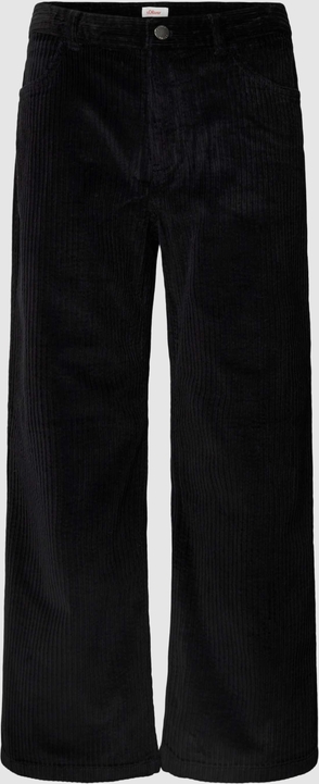 Czarne spodnie S.Oliver w stylu retro z bawełny
