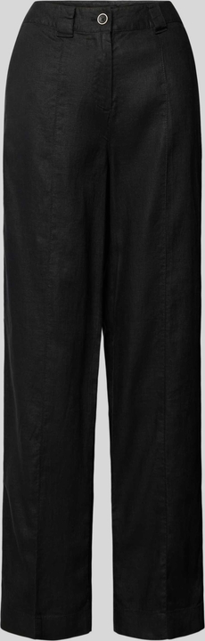 Czarne spodnie S.Oliver w stylu retro z lnu