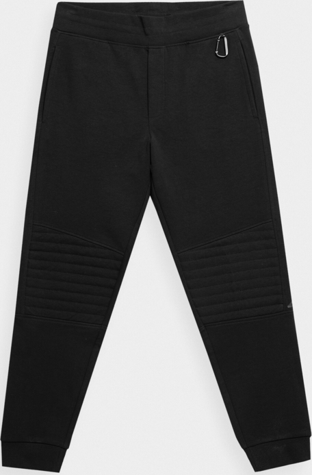 Czarne spodnie sportowe 4F w stylu casual z dzianiny