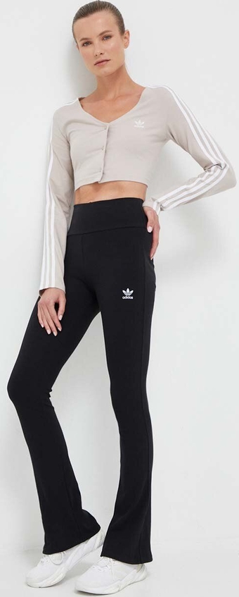 Czarne spodnie sportowe Adidas Originals z bawełny w sportowym stylu