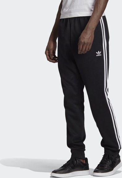 Czarne spodnie sportowe Adidas Originals z dresówki