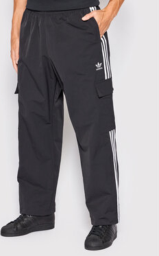Czarne spodnie sportowe Adidas z dresówki w sportowym stylu