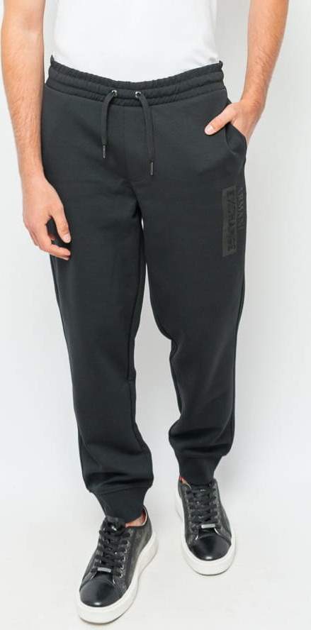 Czarne spodnie sportowe Armani Exchange w sportowym stylu z dresówki