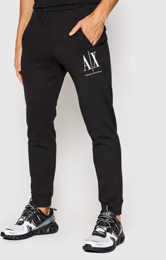 Czarne spodnie sportowe Armani Jeans z dresówki