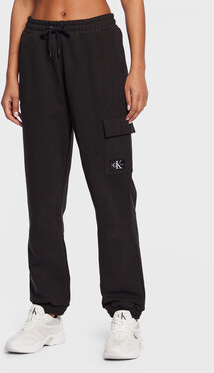 Czarne spodnie sportowe Calvin Klein z dresówki