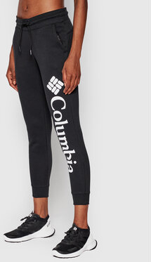 Czarne spodnie sportowe Columbia w sportowym stylu z dresówki