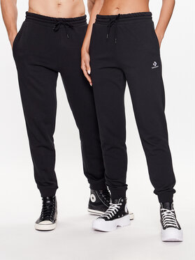 Czarne spodnie sportowe Converse z dresówki