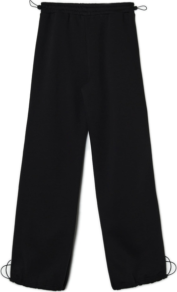 Czarne spodnie sportowe Cropp z bawełny w stylu retro