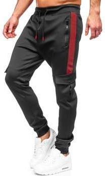 Czarne spodnie sportowe Denley z dresówki