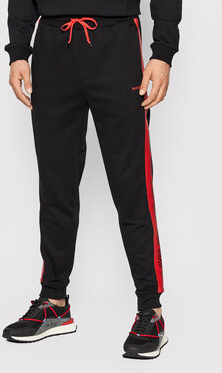 Czarne spodnie sportowe Hugo Boss z dresówki w sportowym stylu