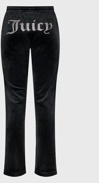 Czarne spodnie sportowe Juicy Couture z dresówki