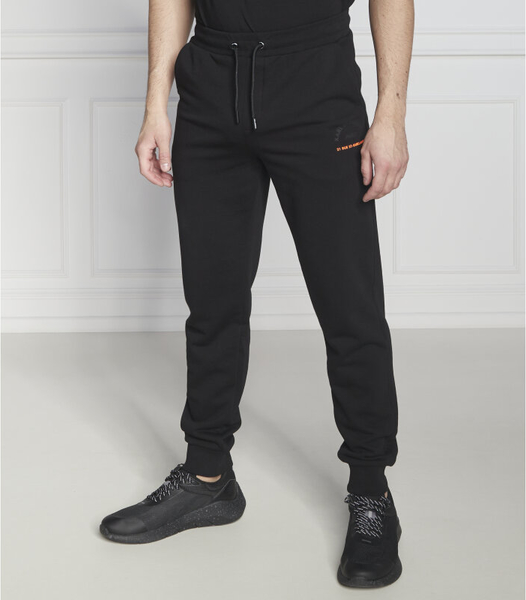 Czarne spodnie sportowe Karl Lagerfeld z bawełny
