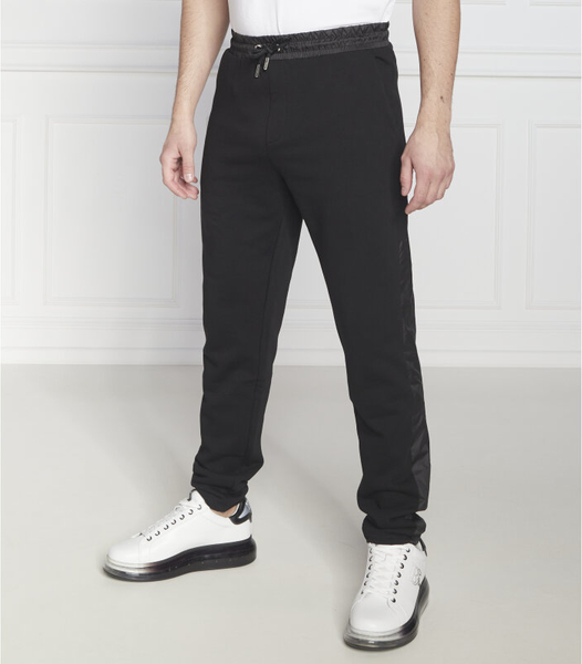 Czarne spodnie sportowe Karl Lagerfeld z bawełny w sportowym stylu