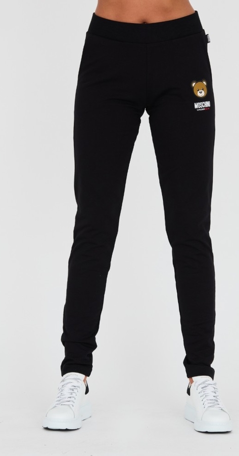 Czarne spodnie sportowe Moschino
