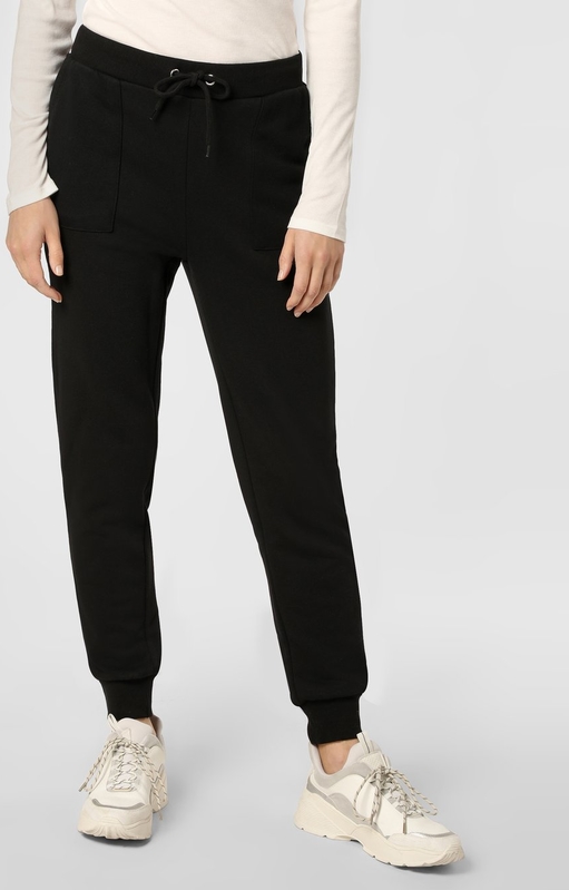 Czarne spodnie sportowe NA-KD w sportowym stylu z bawełny