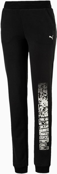 Czarne spodnie sportowe Puma z dresówki