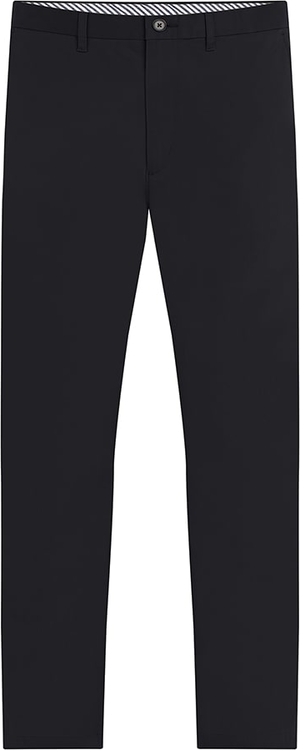 Czarne spodnie Tommy Hilfiger z bawełny w stylu casual