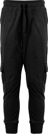 Czarne spodnie ubierzsie.com z tkaniny w sportowym stylu