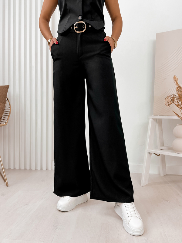 Czarne spodnie Ubra w stylu retro