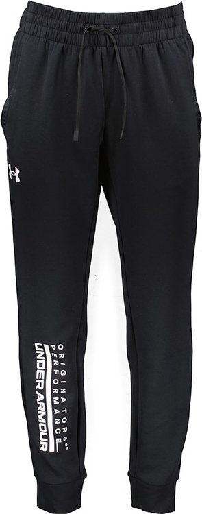 Czarne spodnie Under Armour w sportowym stylu z bawełny