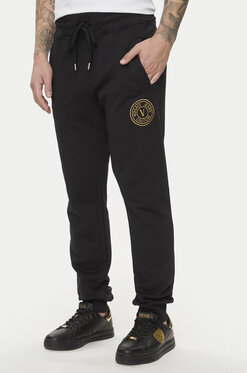 Czarne spodnie Versace Jeans z dresówki