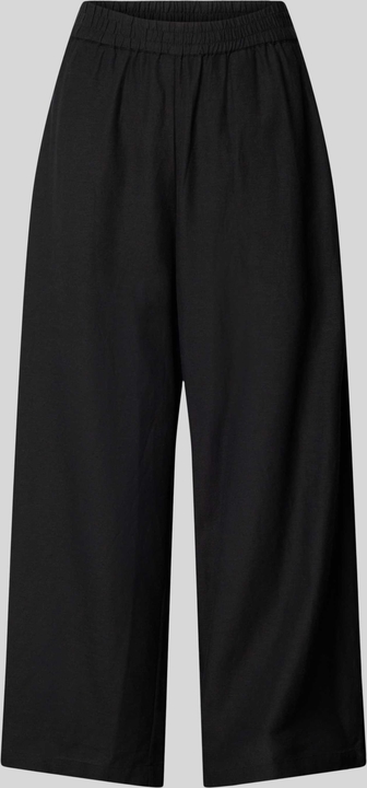 Czarne spodnie Vila z bawełny w stylu retro