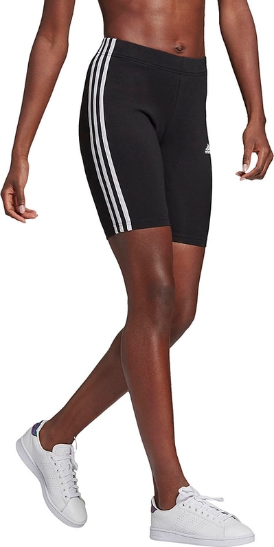 Czarne szorty Adidas w sportowym stylu z bawełny