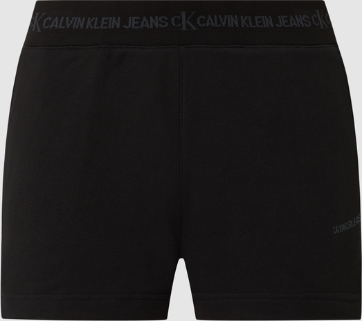 Czarne szorty Calvin Klein w sportowym stylu z dresówki
