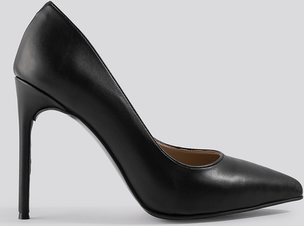 Czarne szpilki NA-KD Shoes na szpilce na wysokim obcasie w stylu glamour