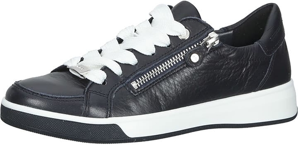 Czarne trampki Ara shoes w sportowym stylu sznurowane z płaską podeszwą