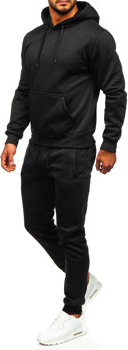 Czarny dres Denley z bawełny w młodzieżowym stylu