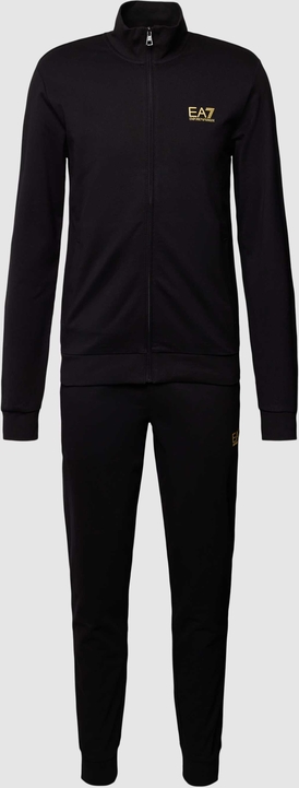 Czarny dres Emporio Armani z bawełny w sportowym stylu
