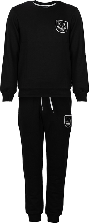Czarny dres Emporio Armani z dresówki w sportowym stylu