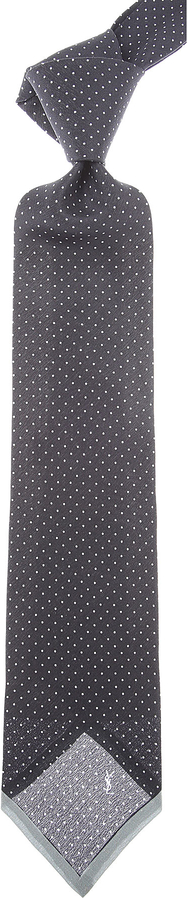 Czarny krawat Yves Saint Laurent