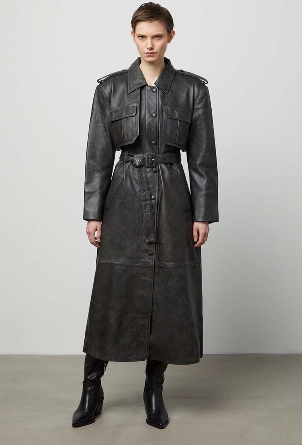 Czarny płaszcz Answear Lab w stylu casual