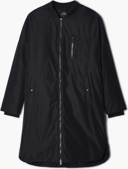 Czarny płaszcz Cropp w stylu casual bez kaptura krótki