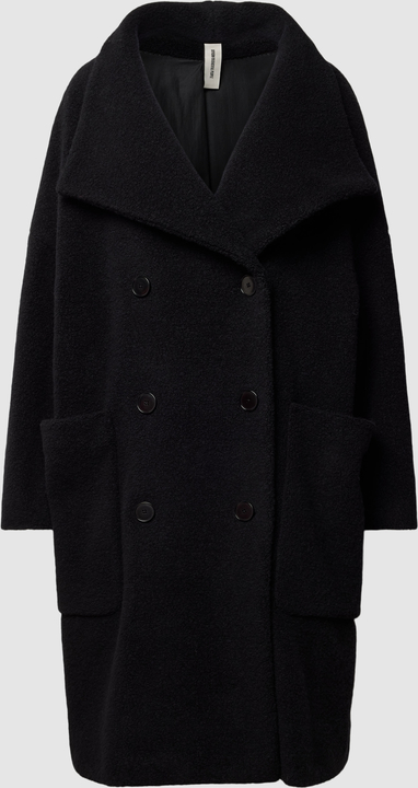 Czarny płaszcz Drykorn w stylu casual z wełny długi
