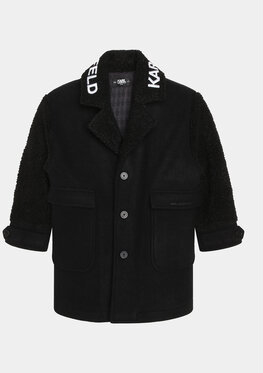 Czarny płaszcz dziecięcy Karl Lagerfeld