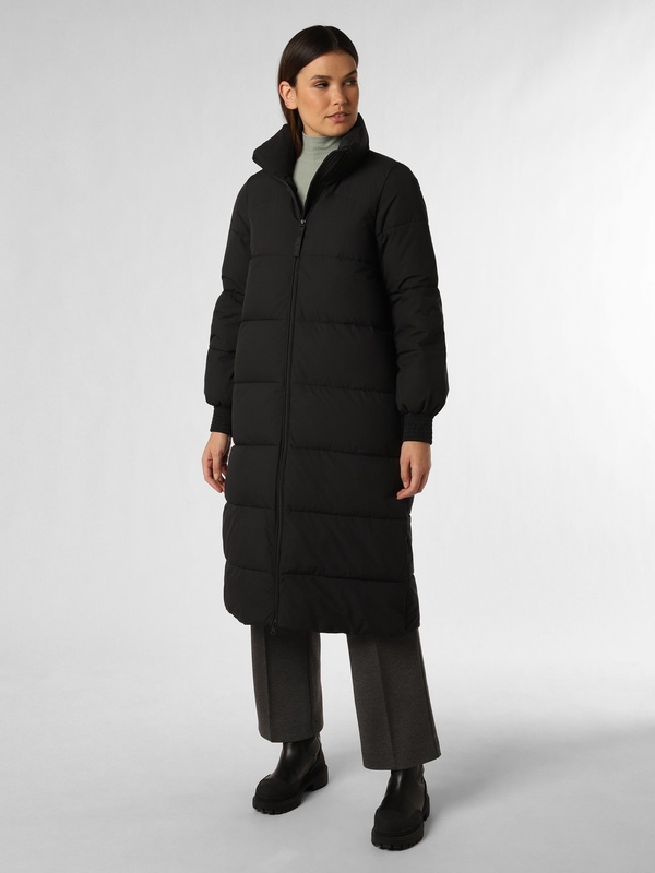 Czarny płaszcz Elvine w stylu casual bez kaptura