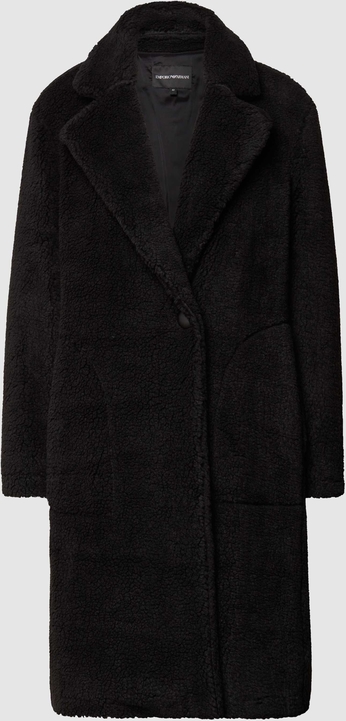 Czarny płaszcz Emporio Armani w stylu casual