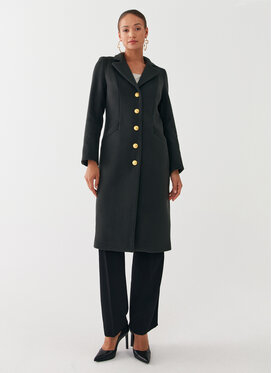Czarny płaszcz Guess by Marciano z wełny w stylu casual