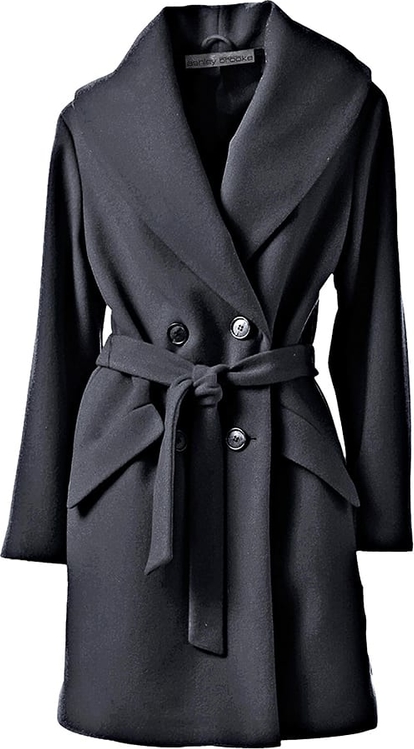 Czarny płaszcz Heine w stylu casual
