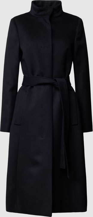 Czarny płaszcz Hugo Boss w stylu casual