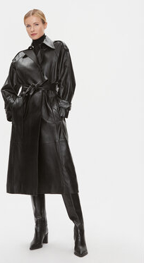 Czarny płaszcz Ivy Oak w stylu casual