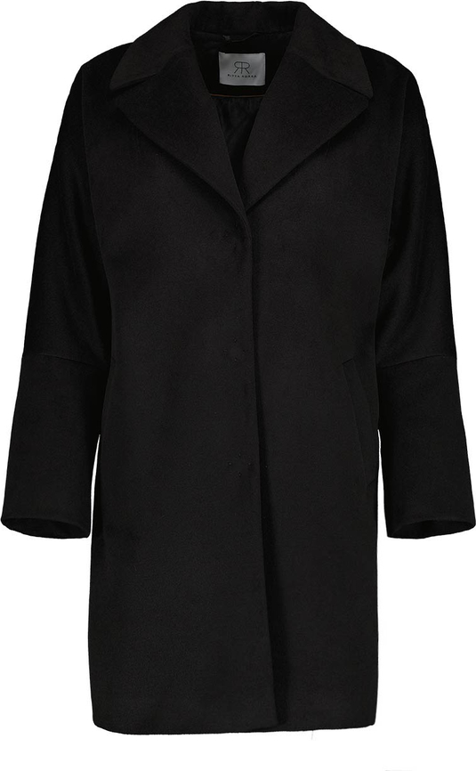 Czarny płaszcz Lavard w stylu casual